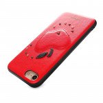 Wholesale iPhone SE (2020) / 8 / 7 Apple Design Studs Armor PU Leather Case (Red)